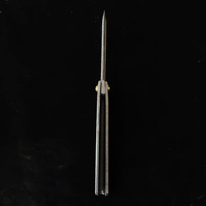 Tomita-saku Higo-kogatana ferro extra macio forjado tipo faca extra grande acabamento kuro-uchi martelado com caixa de paulownia e bolsa (90 mm)