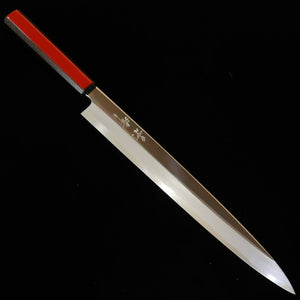 Kagekiyo KAGEKIYO Yanagiba acero Shirogami nº1, laca rojo urushi, (270 mm)