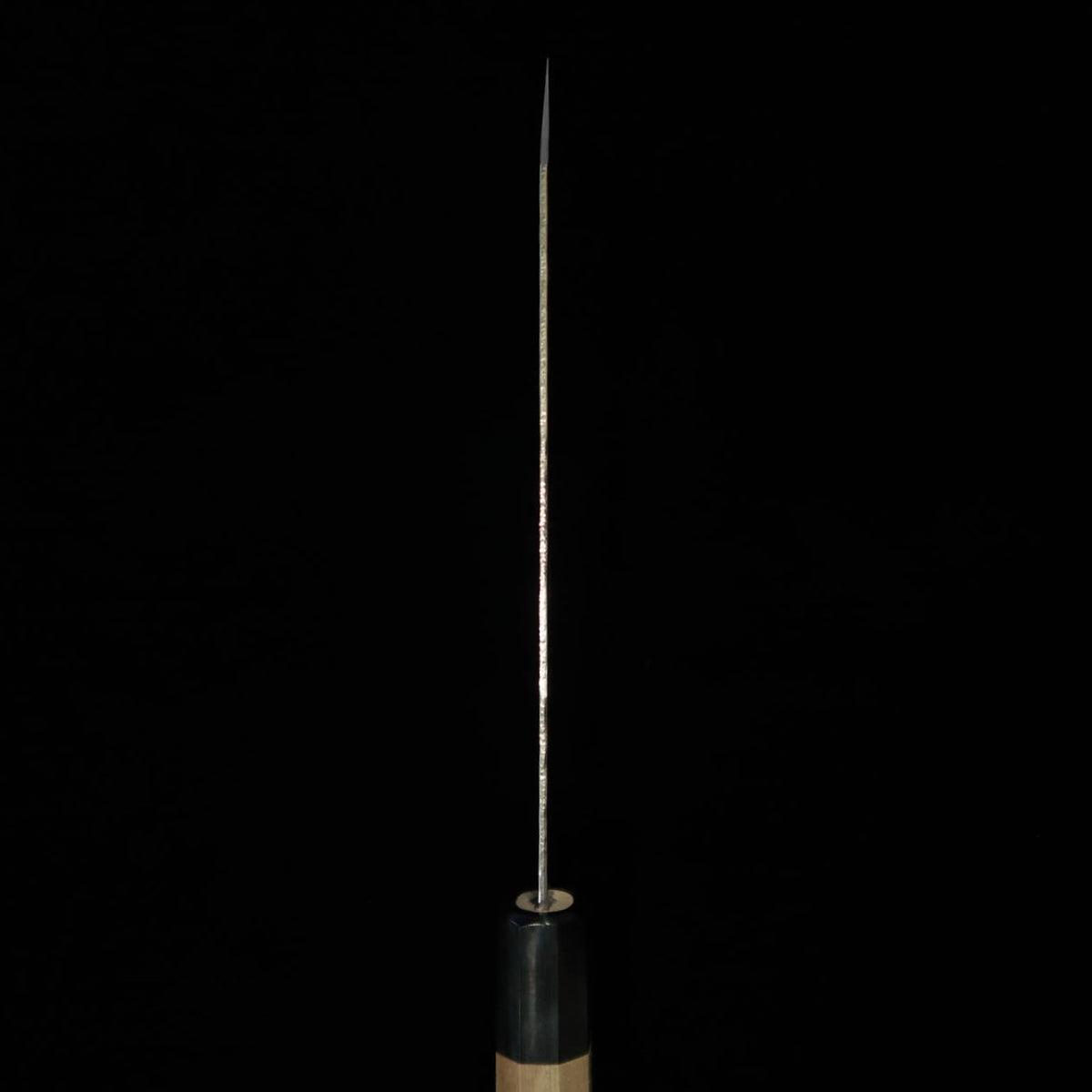 Miura Bunka AUS10 Mirror-Finished Hammered Damascus Knife with Magnolia Octagonal Handle (170mm)