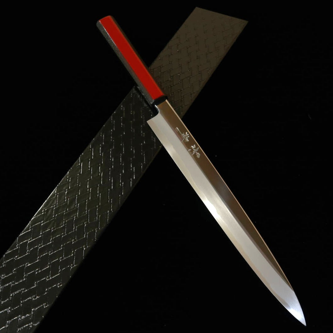 景清 KAGEKIYO 白紙一号 漆赤呂 柳刃 (270mm)