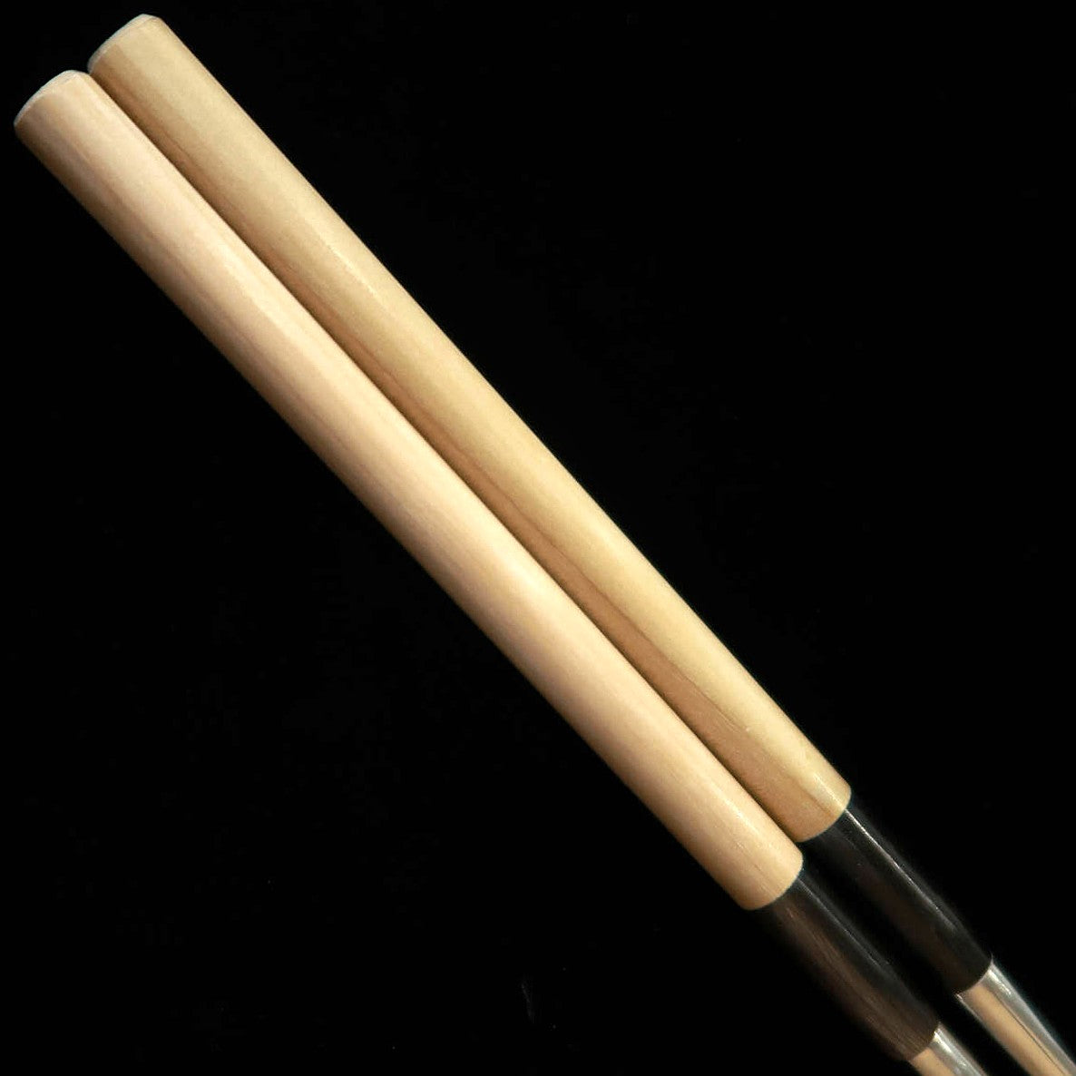 Baguettes de dressage (Moribashi) – Acier inoxydable, Manche en bois blanc avec virole en corne de buffle (290/320 mm)
