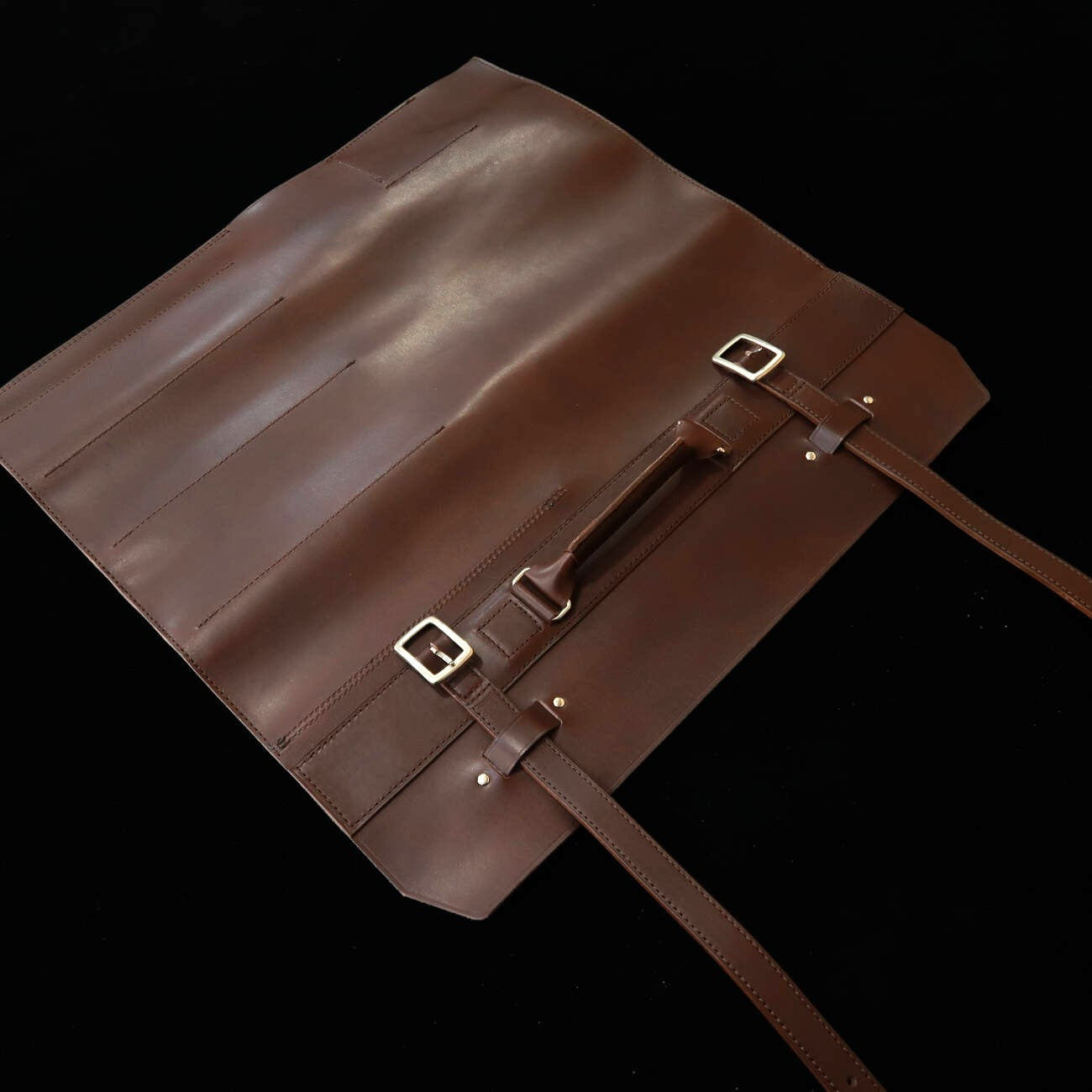YOKU leatherworks　レザーナイフロール ブラウン
