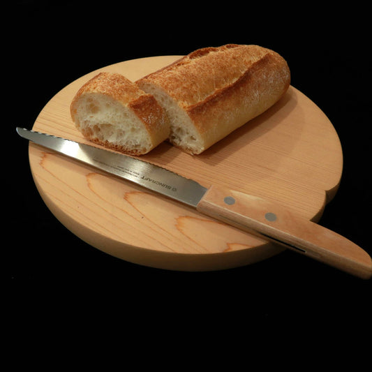 Tábua de corte redonda de madeira Kiso Sawara (240/270mm)