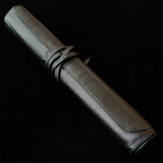 Estojo de Couro Lavável para Utensílios de Cozinha YOKU leatherworks - Preto
