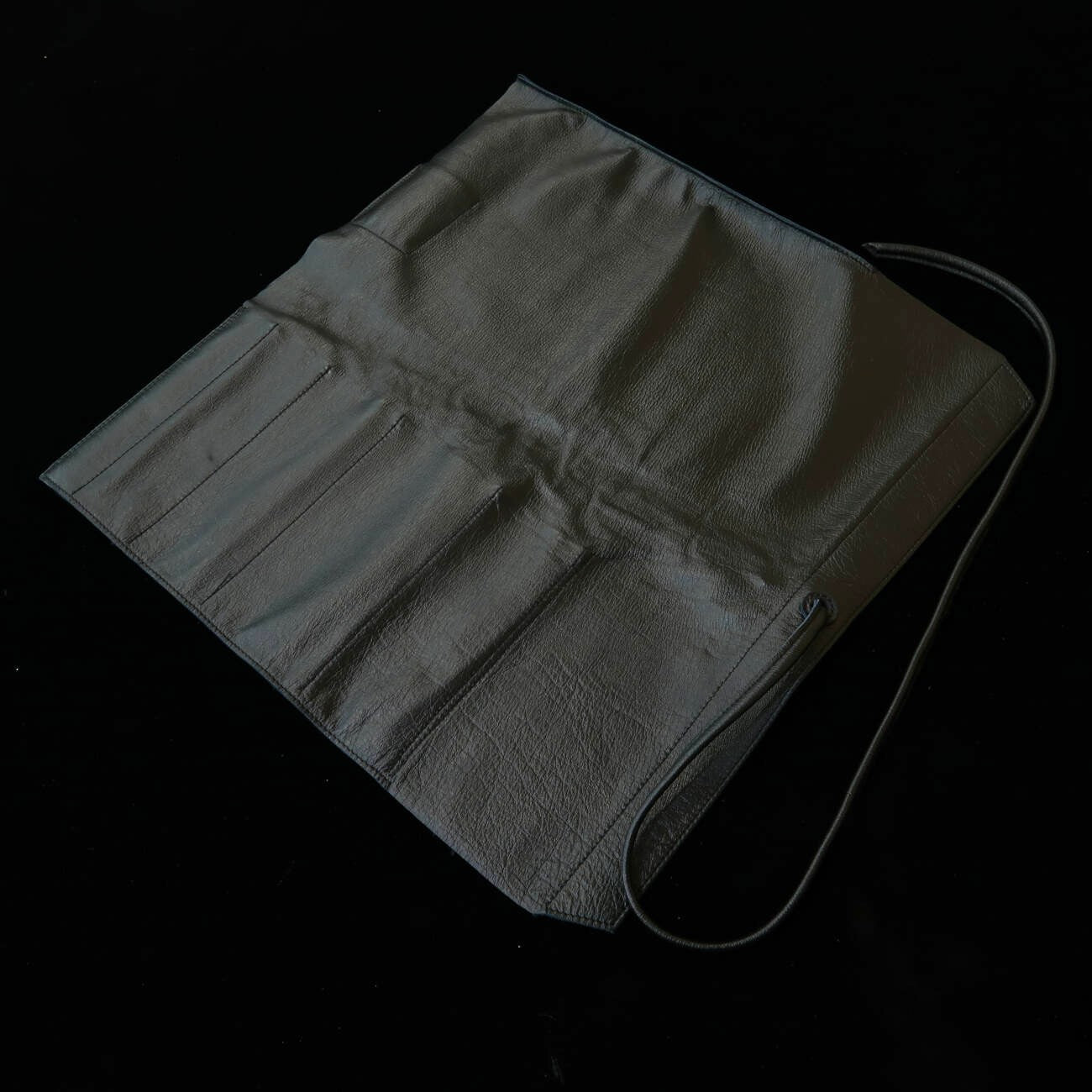 YOKU leatherworks　ウォッシャブルレザーナイフロール ブラック