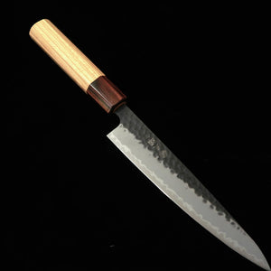Miura Petty, aço Aogami Super, acabamento negro martelado, cabo octogonal em zelkova (150 mm)