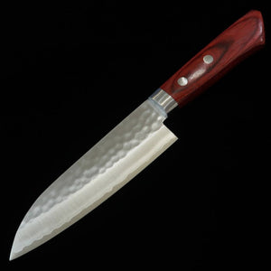 Miura MIURA Pequeno Santoku VG1 Tsuchime Cabo vermelho sintético (135 mm)