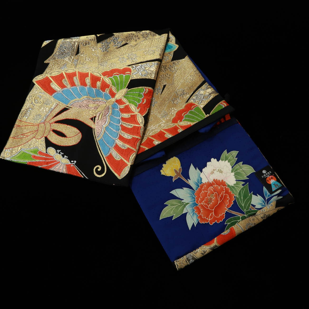 Trousse à couteaux Fujishika, motif kimono "Hyakka Ryuran" (profusion de fleurs épanouies) (97.5×27cm)
