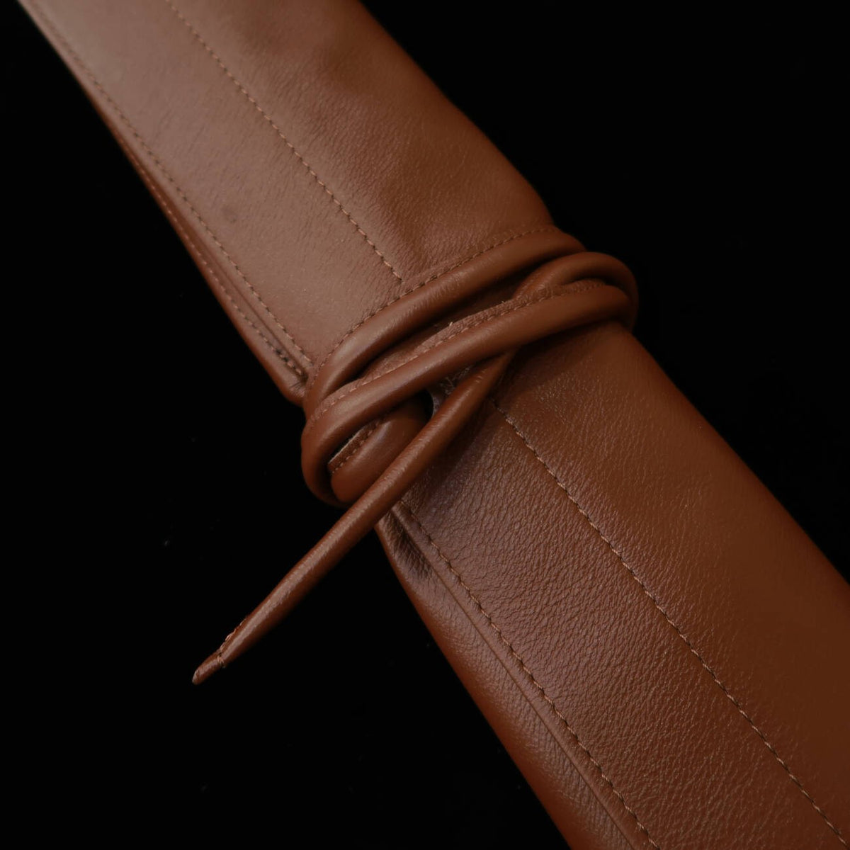 YOKU leatherworks rollo de cuchillos de cuero lavable marrón
