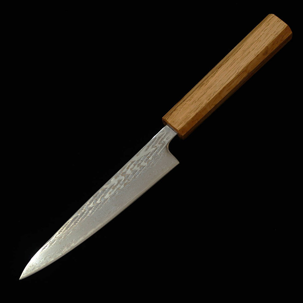 MIURA Petty AUS10 (10A), damas motif corde, manche octogonal en chêne transparent (135 mm)