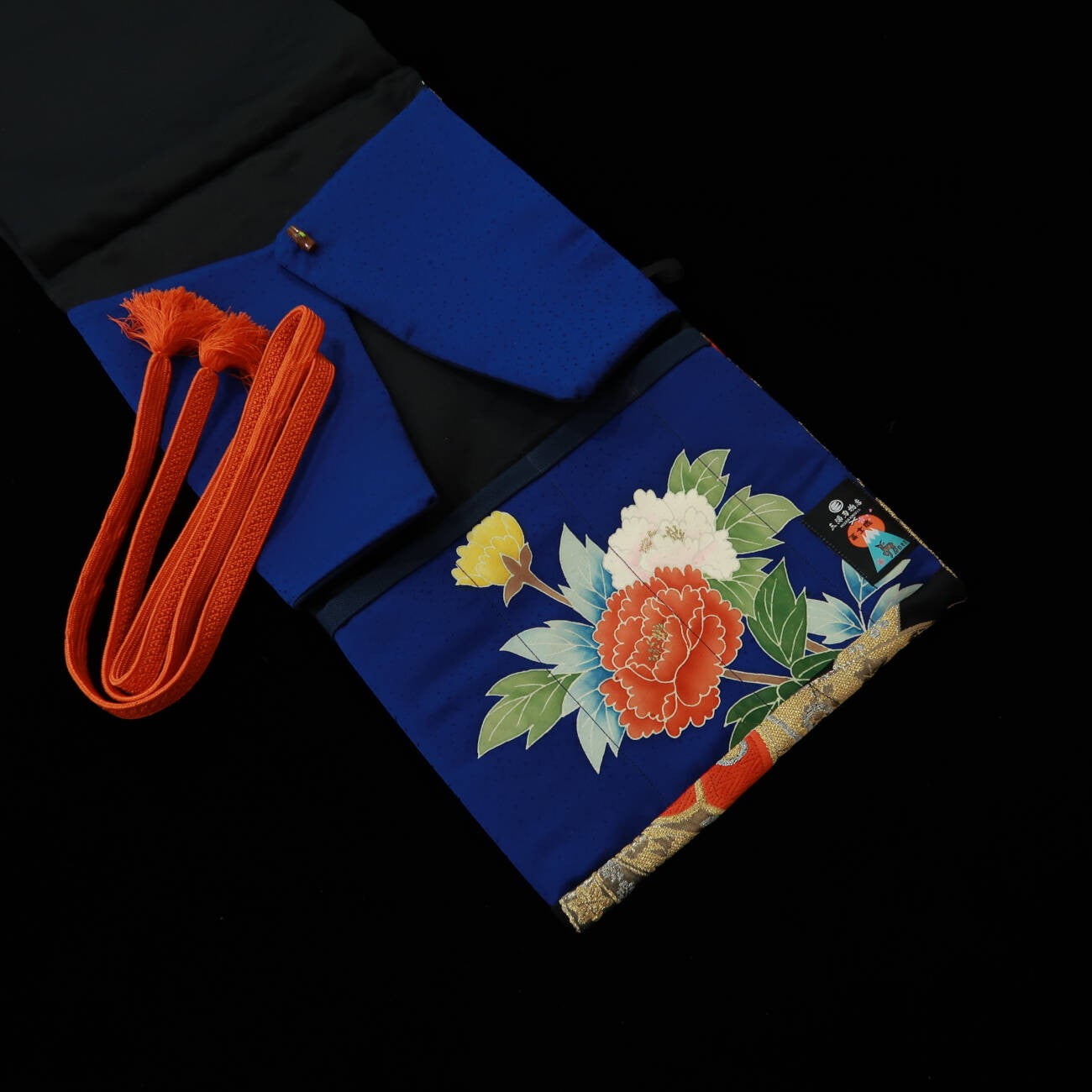 Trousse à couteaux Fujishika, motif kimono "Hyakka Ryuran" (profusion de fleurs épanouies) (97.5×27cm)