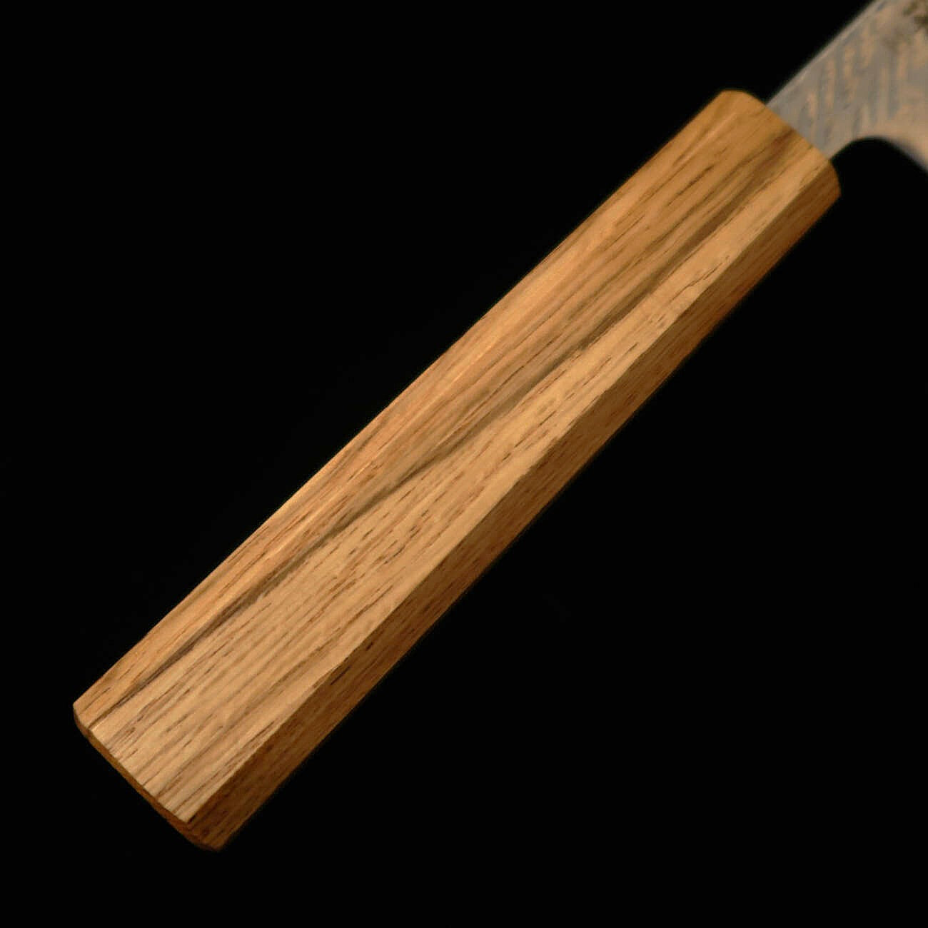 三浦MIURA ペティ AUS10（10A）縄目 ダマスカス 透明 樫八角柄（135mm）