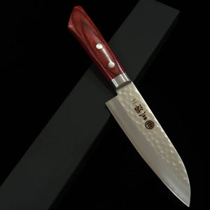 Miura MIURA Pequeno Santoku VG1 Tsuchime Cabo vermelho sintético (135 mm)