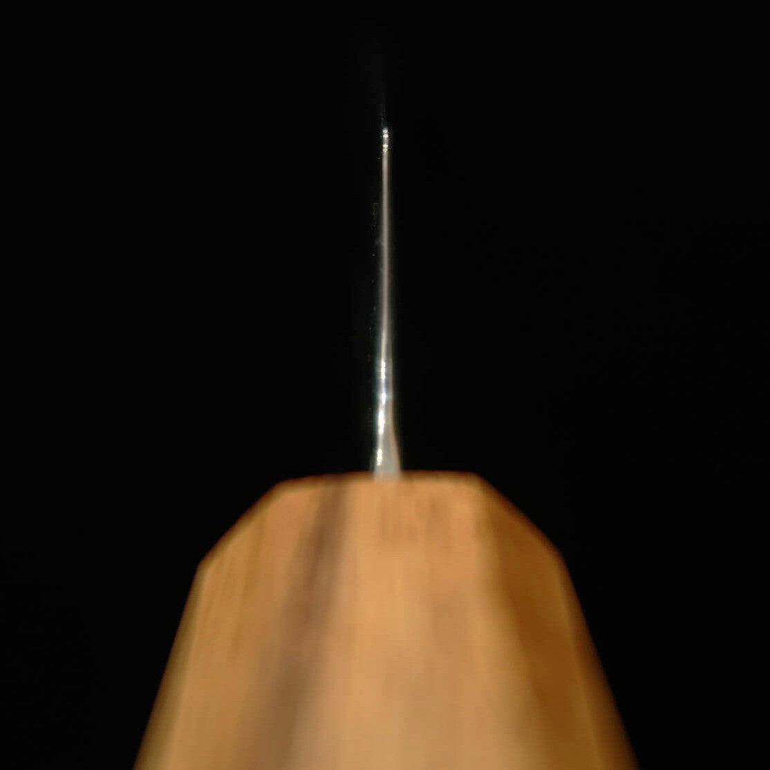 三浦MIURA ペティ AUS10（10A）縄目 ダマスカス 透明 樫八角柄（135mm）