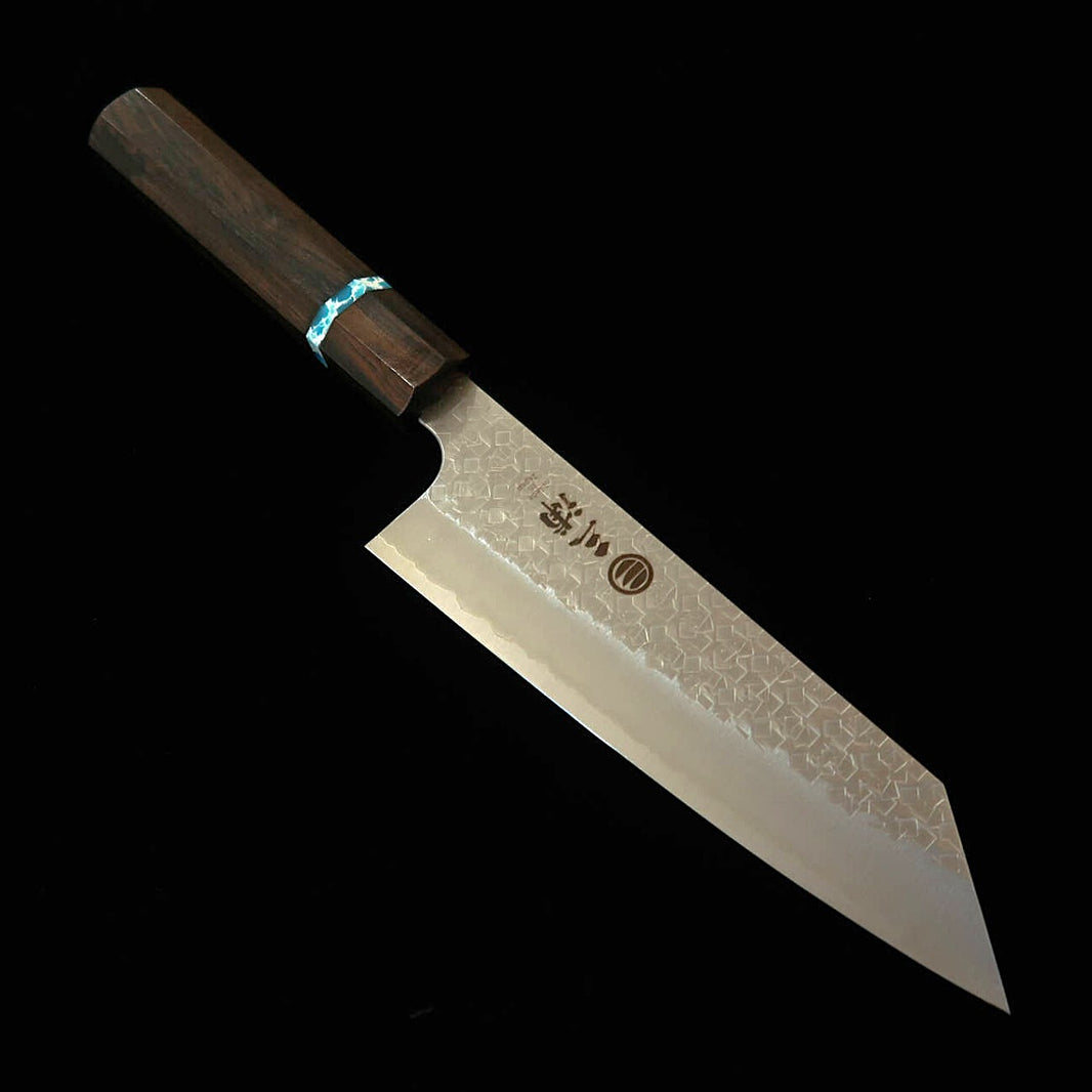MIURA Bunka, SG2, Tsuchime with Ebony & Turquoise Octagonal Handle (165mm)