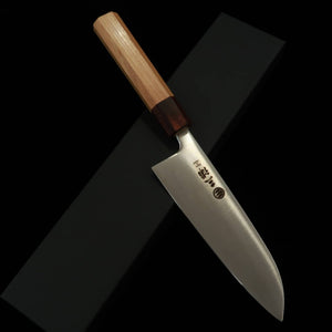 Miura Santoku, Aogami Super, Polished, Keyaki Octagonal Handle (165mm)