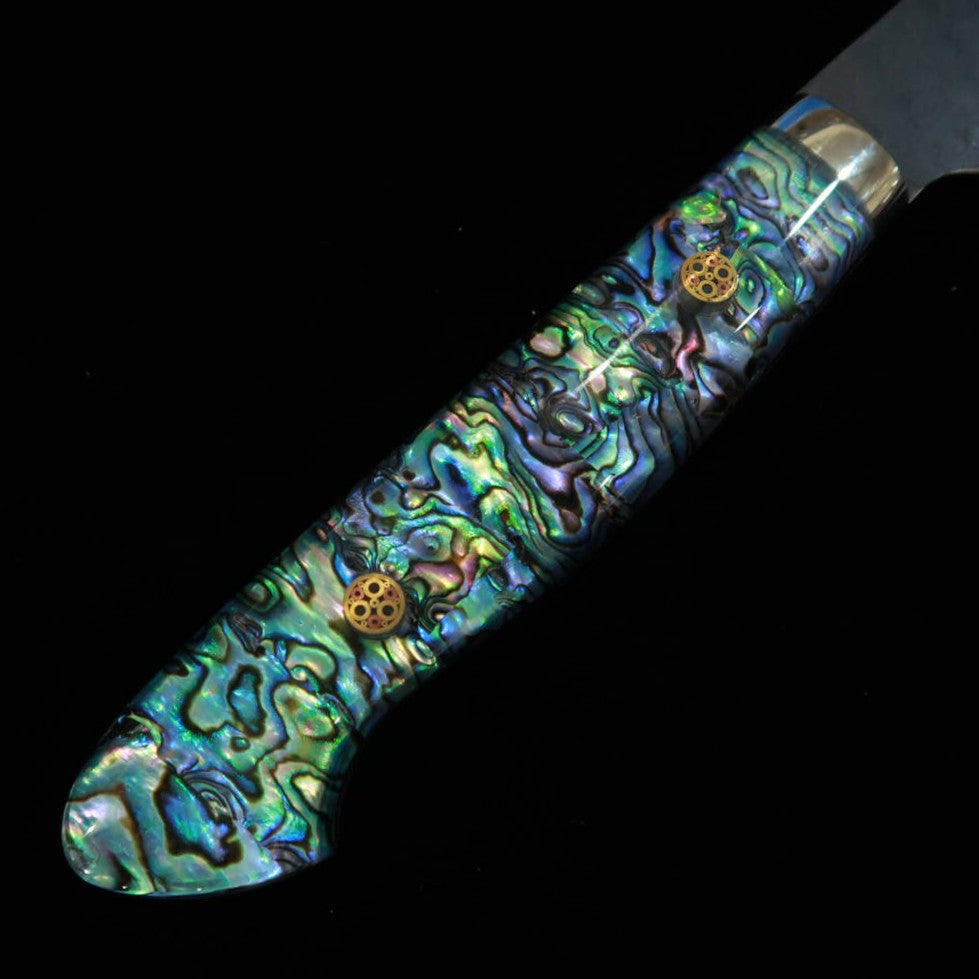 NIGARA Gyuto SG2 Black Hammered Finish with Mother-of-Pearl Handle (210/240mm)