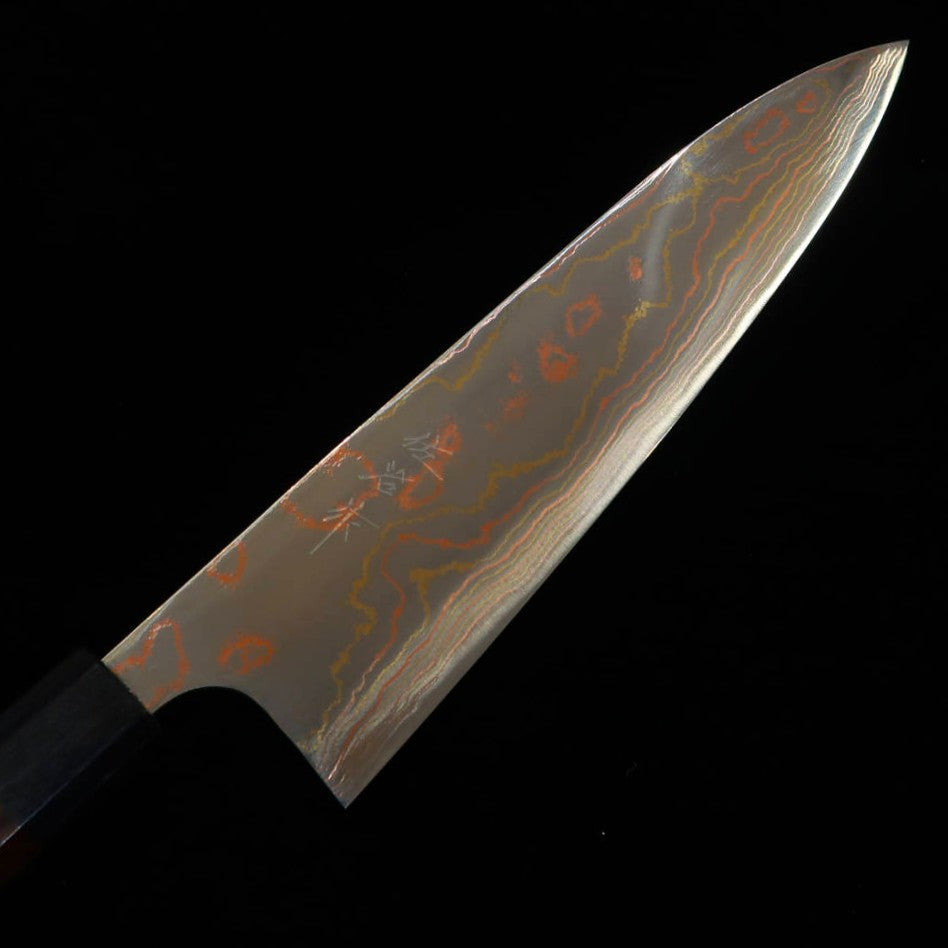Takeshi Saji Aogami No. 2 Colored Damascus Gyuto Rosewood Handle (210/240/270mm)