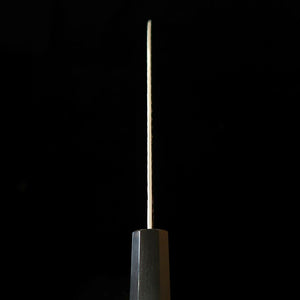 NIGARA Hamono SG2 Polished Tsuchime Santoku with Teak Octagonal Handle (180mm)