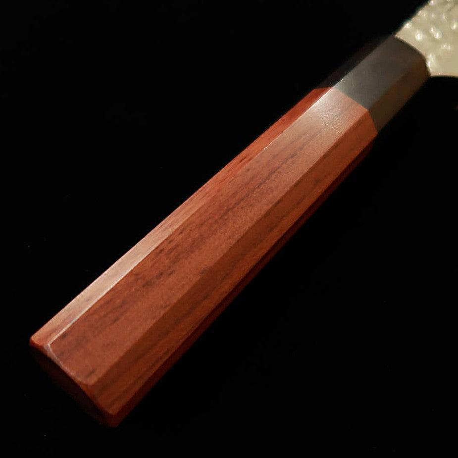 堺孝行 SAKAI TAKAYUKI 和剣型ペティ SG2 鎚目 ダマスカス 紫檀八角柄（150mm）