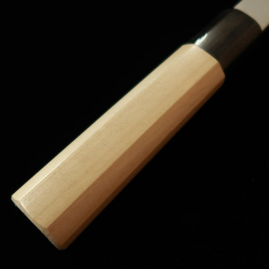 SAKAI KIKUMORI Sakai Kikumori Kizuki Uzu Santoku, aço azul #1, Damasco, cabo octogonal em magnólia (180 mm)