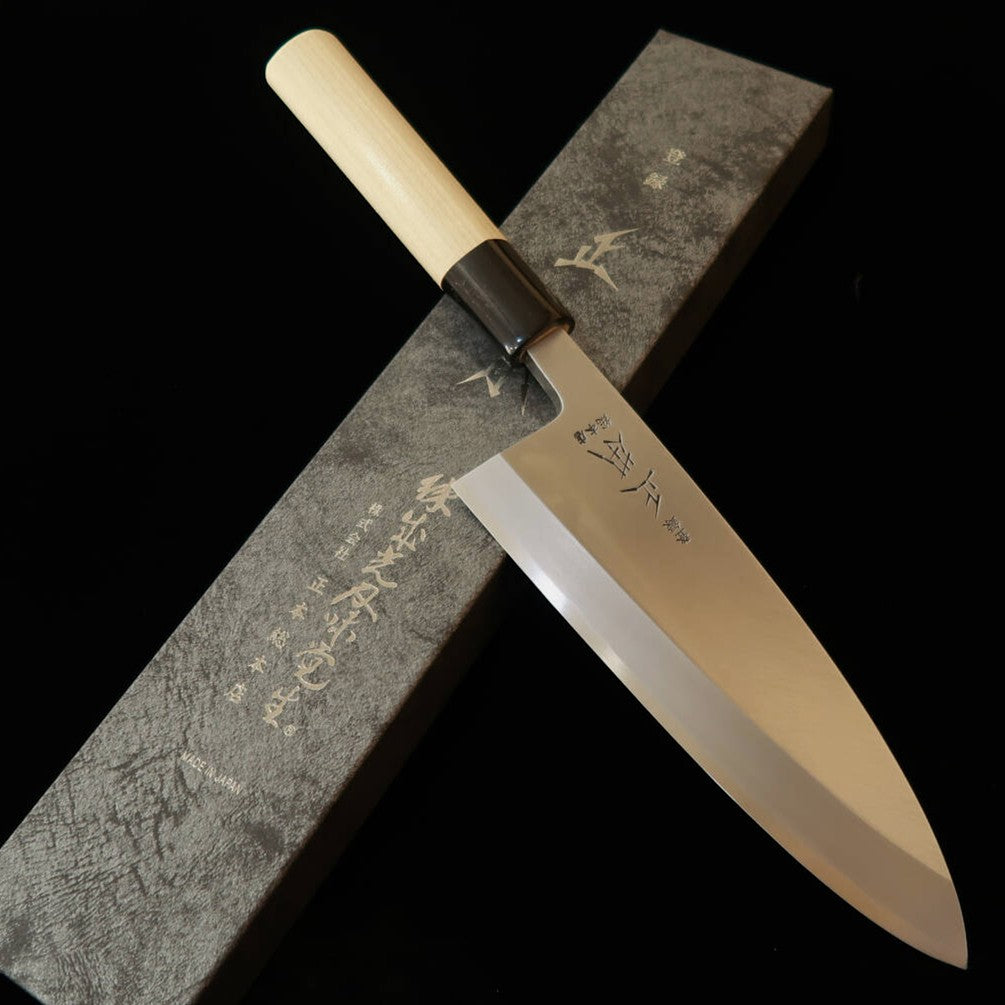 MASAMOTO SOHONTEN Deba Aogami #2 com cabo octogonal de magnólia (150-210mm)