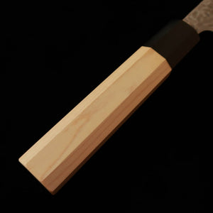 MIURA – Santoku acier Shirogami n°1, finition mate martelée, manche octogonal érable/buffle (165 mm)