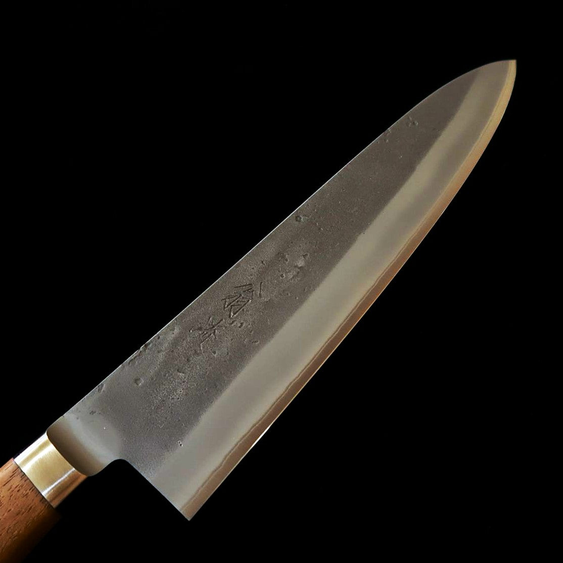 Couteau de chef (Gyuto) HADO Ohryu - Acier Aogami (Acier Carbone), Finition Nashiji - Manche en noyer (210 mm)