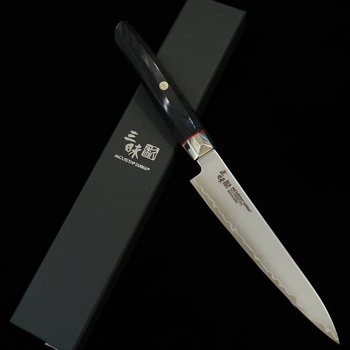 [New Standard] ZANMAI MCUSTA Revolution 3 Black Petty Knife(110/150mm)