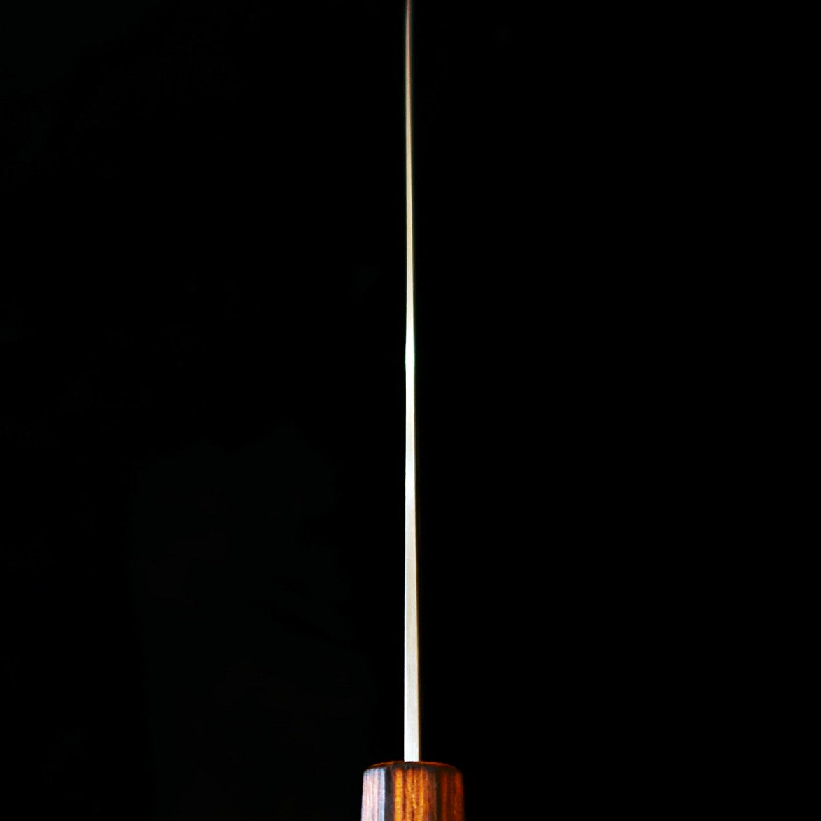 HADO – modèle Okina-ryu, acier blanc n°1, inox plaqué, manche en chêne fumé noir, gyuto (240 mm)