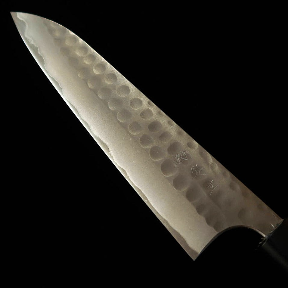 ANRYU, Petty, Blue Steel Super, Kurouchi and Hammered Finish with Rosewood Octagonal Handle (150mm)