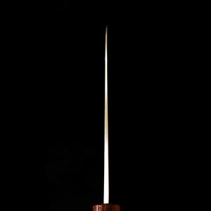HADO Micho – Estilo Okina, Shirogami nº1, clad em inox martelado, cabo em zelkova – Santoku (165 mm)