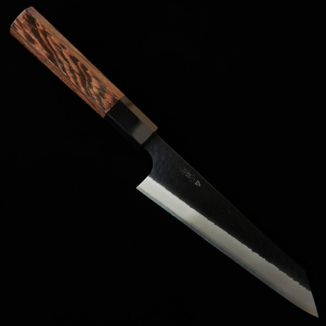 二唐刃物鍛造所 NIGARA 骨スキ SG2 鎚目黒打 ウェンジ八角柄（170mm）