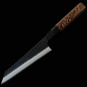 NIGARA, atelier de forge Futakawa Hamono, petty SG2, martelé, finition kuro-uchi, manche octogonal en teck (150 mm)