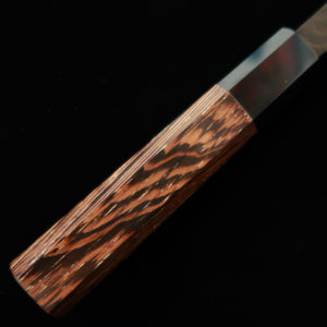NIGARA, atelier de forge Futakawa Hamono, petty SG2, martelé, finition kuro-uchi, manche octogonal en teck (150 mm)