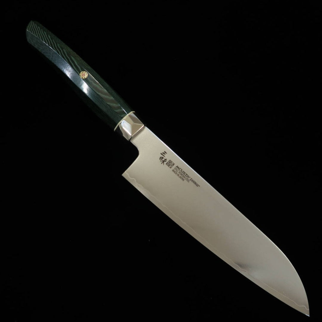 [Nuevo estándar] Zanmai MCUSTA Revolution3 Santoku verde (180mm)