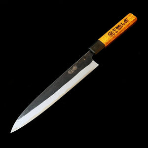 IKENAMI HAMONO Ikenami Hamono Shirogami nº1, inox laminado, cabo em carvalho, sashimi de fio duplo (210 mm)