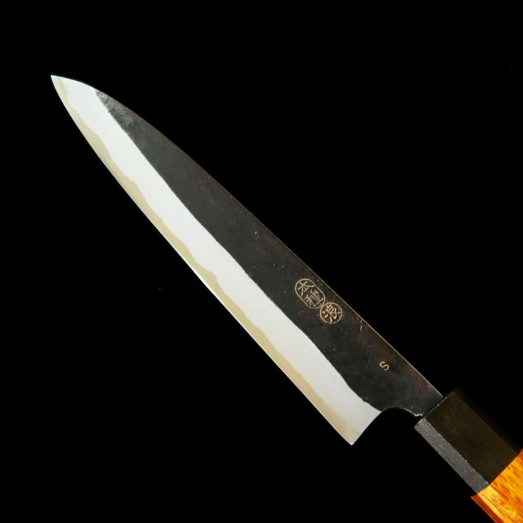 IKENAMI HAMONO, Shirogami #1, inox laminé, manche en chêne, couteau sashimi double biseau (210 mm)