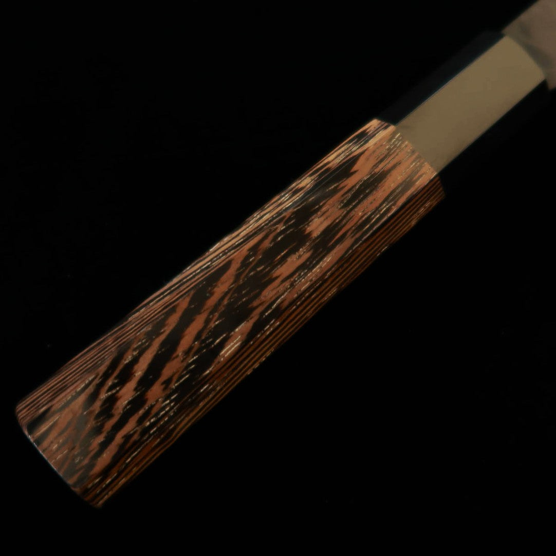 二唐刃物鍛造所 NIGARA 三徳 SG2 鎚目黒打 ウェンジ八角柄（180mm）