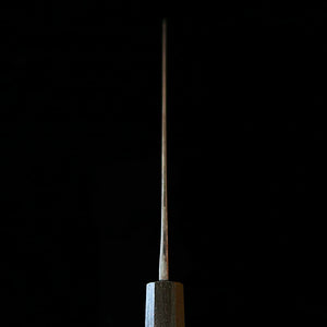 IKENAMI HAMONO, Shirogami #1, inox laminé, manche en chêne, couteau sashimi double biseau (210 mm)