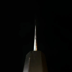 IKENAMI HAMONO, Shirogami #1, inox laminé, manche en chêne, couteau sashimi double biseau (210 mm)