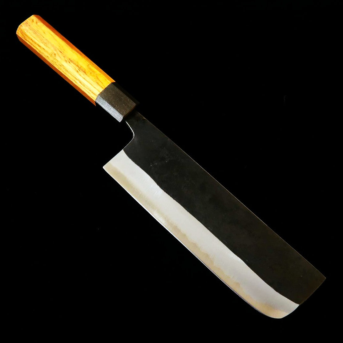池浪刃物 IKENAMI HAMONO 白紙一号 ステン割込 樫柄 菜切 (170mm)