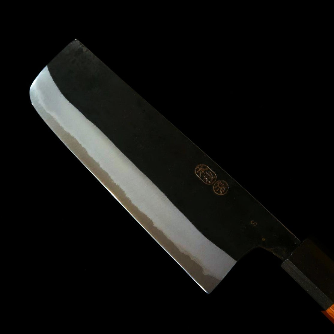 池浪刃物 IKENAMI HAMONO 白紙一号 ステン割込 樫柄 菜切 (170mm)