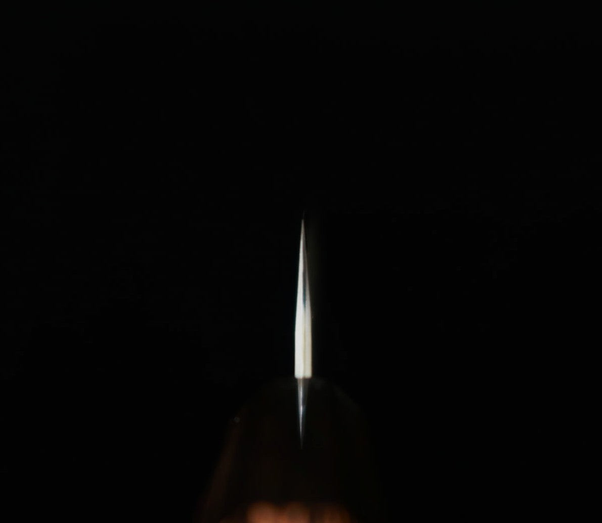 二唐刃物鍛造所 NIGARA ペティ 青紙スーパー 鎚目 ウェンジ八角柄（150mm）