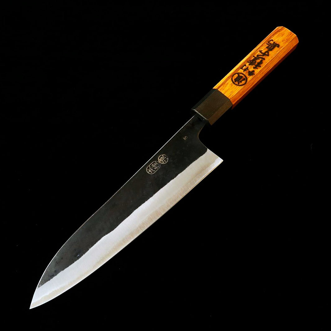 Ikenami Hamono IKENAMI HAMONO Shirogami #1 acero inoxidable laminado, mango de roble, cuchillo multiusos (130–180 mm)