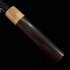 Yuta Katayama VG10 Damascus Polished Santoku Knife with Rosewood Chestnut Handle (170mm)