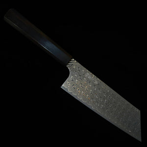 NIGARA NITOU Hamono Anmon nakiri kiritsuke SG2, cabo octogonal integral em ébano (180 mm)