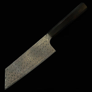 Nigara Hamono Forging NIGARA Anmon Nakiri kiritsuke SG2, mango octogonal integral de ébano (180 mm)