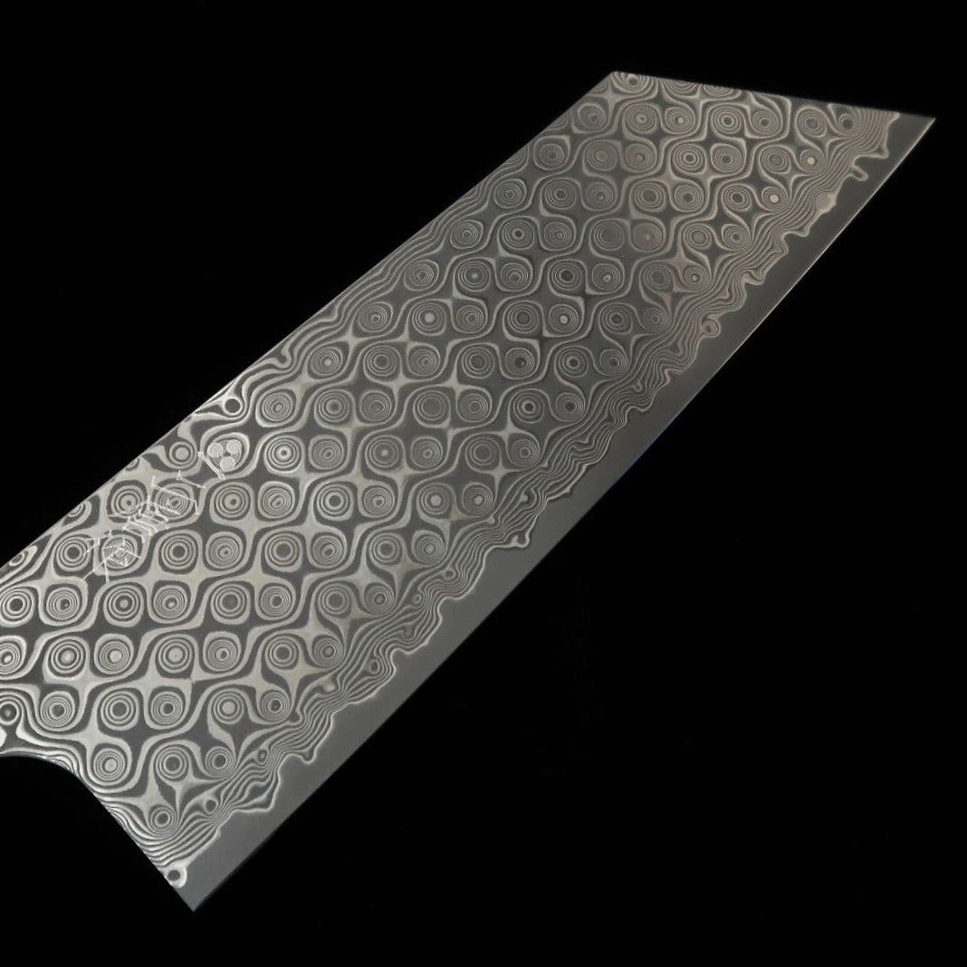 Couteau Kiritsuke Nakiri Nigara (Nigara Hamono), série Anmon, acier SG2, manche octogonal monobloc en ébène (180 mm)