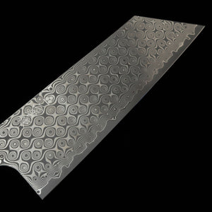 Nigara Hamono Forging NIGARA Anmon Nakiri kiritsuke SG2, mango octogonal integral de ébano (180 mm)